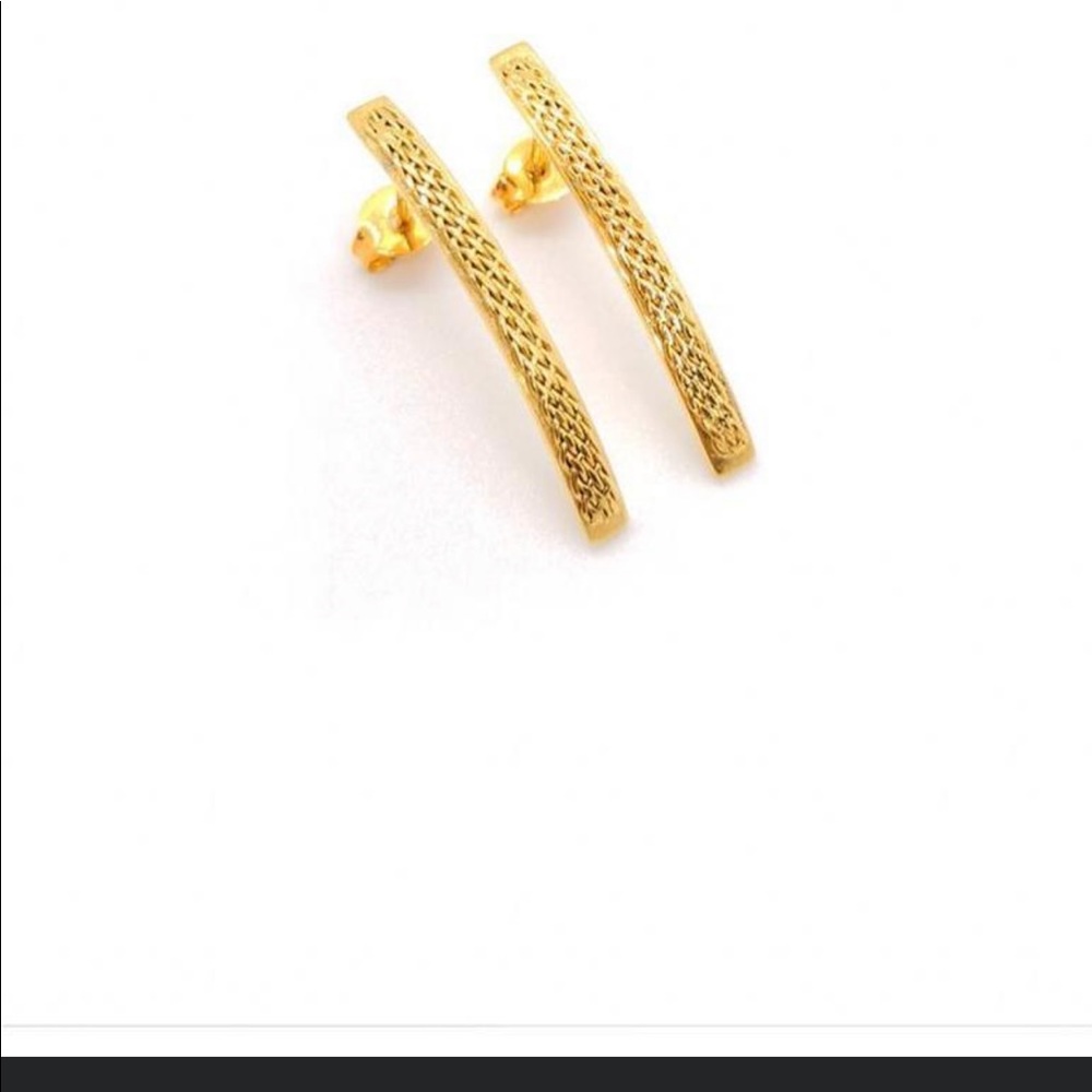 Karen Ferrer gold braid earrings